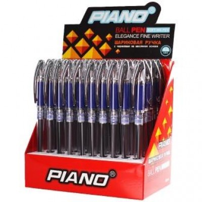 Ручка PIANO шариковая  грипп.синий 0.7мм РТ-338 (50шт/уп)